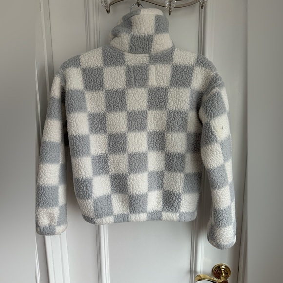 Abercrombie Sherpa Checkered Mockneck jacket - Size 11/12 EUC - Picture 5 of 6
